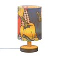 thumbnail image 2 of Chilies Table Lamp USB Bedside Desk Nightstand Lamp Printed Gifts Small Lamp Wood Base for Bedroom Living Room Kids Room College Dorm, 2 of 7