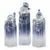 Set of 3 Icy Crystal Lighted LED Snowman Christmas Figures