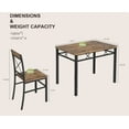 thumbnail image 4 of Dining Table Set for 4, Wood Kitchen Table with Chairs Dinning Table Set for Kitchen & Dining Room, Compact Dining Set for Small Spaces, Rustic Brown, 4 of 5