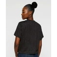 thumbnail image 3 of LAT B06838504 Women Boxy T-Shirt, Black Leopard - Medium, 3 of 5