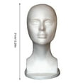 thumbnail image 2 of Bradem Styrofoam Wig & Hat Display Head&nbsp;- Mannequin Stand, for Glasses & Hair Accessories, 2 of 2