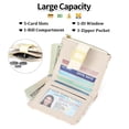 thumbnail image 5 of LOUEBICA Small Wallets for Women Bifold Vegan Leather Wallet RFID Blocking Floral Pattern Card Holder with Zipper Pocket, 5 of 7