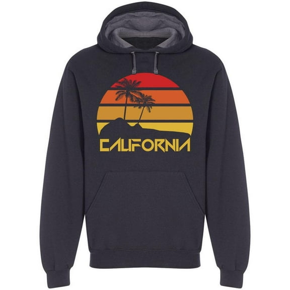 Perfect Sunset In California Hoodie Men -Image by Shutterstock, Male XX-Large