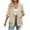 Khaki, variant on Cilsoka Women's One Button Cotton Linen Blazer Long Sleeve Open Front Work Lightweight Jacket for Work Office Casual Business Fall Winter Clothing