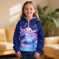 thumbnail image 2 of Pzuqiu Axolotl Hoodies for Kids Comfortable Warm Fall Outfits Fashion Clothing Lightness Personalized Girls Long Sleeve Hooded Sweatshirt Fall Winter Clothes for Girls 4-5, 2 of 7