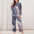 thumbnail image 2 of Kdxio Dragon1 Women's Pajama Sets Long Sleeve Button Down Sleepwear Nightwear Soft Pjs Lounge Sets-Medium, 2 of 7