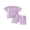 Purple, variant on BemeyourBBs Infant Baby Girls First Birthday Outfit Summer 1 Years Old Birthday Clothes Cute Letters Embroidery Short Sleeve T Shirt Tops with Pockets Shorts 2Pcs Clothing Set