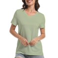 thumbnail image 2 of V Neck Women's T Shirts, Casual Summer Tops, Short Sleeve Basic Tees, 2 of 5