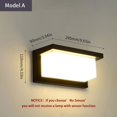 thumbnail image 3 of Lámpara de pared LED para exterior con sensor de movimiento PIR, CA 85-265 V, ABS, impermeable, moderna, para interior, hogar, balcón, porche, decoración de jardín, 3 of 5
