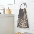 thumbnail image 3 of Yayeee 2 Pack Hand Towels for Bathroom 100% Cotton 16" x 28" Soft Absorbent Kitchen Towel, Skeleton with Flowers Pattern, 3 of 7