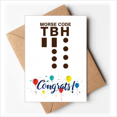 thumbnail image 1 of Cartes de Mariage morse code hstly expressed point line Félicitations Enveloppes de Vœux, 1 of 3