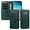 Blue, variant on Flip Phone Case for Samsung Galaxy S10e, Card Holder and Kickstand, Shockproof and Scratch Resistant, Green