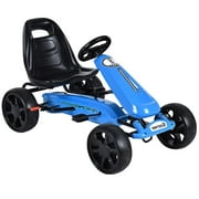 Topbuy Go Kart Kids Bike Ride on Toys with 4 Wheels and Aadjustabl Seat Blue