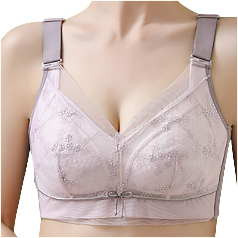 hoksml Built in Bra for Women,Women's Bra Underwear Removable Shoulder  Strap Daily Comfort Bra Underwear