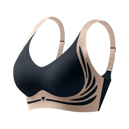 Up to 50% off HAPIMO Discount Sports Bras for Women Cozy Running Padded Bralette Stretch Elastic Seamless Wireless Gathering Workout Activewear Bra Wire Free Athletic Vest