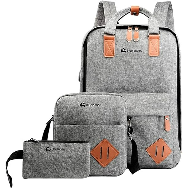 Mochila Bluelander Set de 3 Piezas Gris