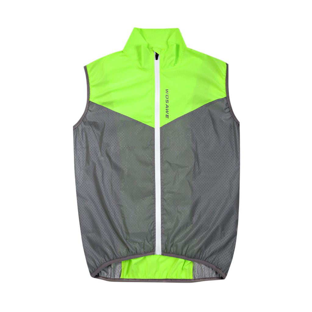 Top Top Fashion Unisex Sleeveless Reflective Cycling Vest Breathable Mesh Back Bicycle Running Outdoor Jacket Gilet