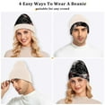 thumbnail image 5 of BZSMCE Winter Beanie Hats Casual Warm Cozy CapMonochrome Quilt Design Pattern, 5 of 7