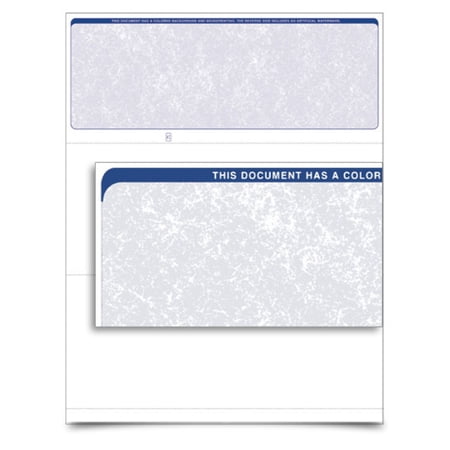 VersaCheck Secure Form #1000 - Blank Business Voucher on Top - Blue Classic - 250 Sheets