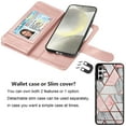thumbnail image 6 of For Samsung Galaxy S24 Wallet Case, Ebizware Galaxy S24 Magnetic Leather Wallet Phone Case with Credit Card Slots Holder and Kickstand Folio Flip Detachable Cover - Marble, 6 of 9