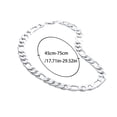 thumbnail image 4 of Solid 925 Sterling Silver Necklace for Men Classic 12MM Cuban Chain 18 Inch Charm High Quality Fashion Jewelry Wedding Gift,45 CM, 4 of 7