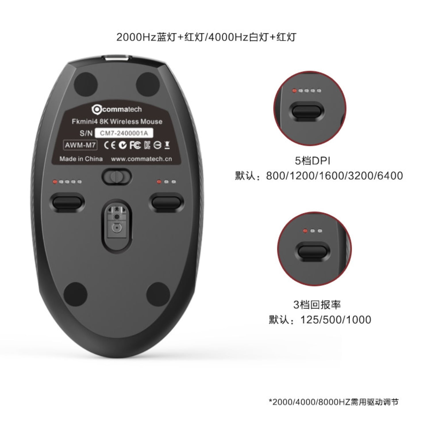 FKMINI4 Wireless Mouse Custom PAW3395 Tri-mode Light Weight Bluetooth Gaming Mouse for E-Sports Ergonomics PC Gamer Accessories