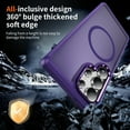 thumbnail image 5 of ELEHOLD For Samsung Galaxy S25 Ultra Slim Shockproof Case, Skin-Friendlyp. Rugged Cover, MagSafe Compatible, Non-Slip, Raised Edges For Cam & Screen Protection, Purple, 5 of 8