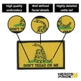 thumbnail image 2 of Hero's Pride "Don't Tread on Me" Patch, Gold with Black Border, Hook Backing, 2 of 3