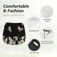 thumbnail image 6 of Fotbe Japanese White Crane Womens High Waist Running Shorts Athletic Workout Quick Dry Shorts for Women with Pockets Gym Yoga Summer Shorts-X-Large, 6 of 9