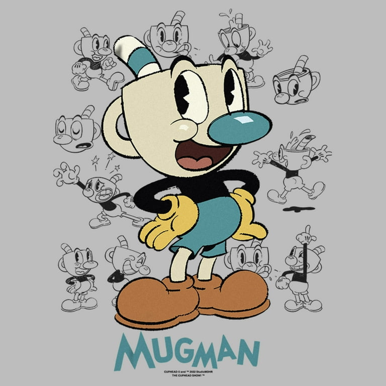 Men's The Cuphead Show! Mugman Sketches Graphic Tee Athletic