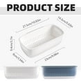 thumbnail image 3 of 2-In-1 Sinks Strainer Basket,Sink Colander With Bowl, Rectangular Sink Strainer Basket,Plastic Washing Draining Bowl,Kitchen Colanders Bowl Set,Filter Bowl For Salad Vegetable Fruit,A, 3 of 9