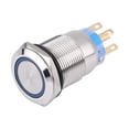 thumbnail image 1 of Garosa 19mm 12V LED Waterproof Stainless Self-locking Latching Push Button Switch, Button Switch, LED Latch Button Switch, 1 of 4
