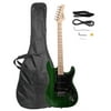 Glarry 22 Frets 6-Sting Basswood Electric Guitar w/ Bag for Adult,Green