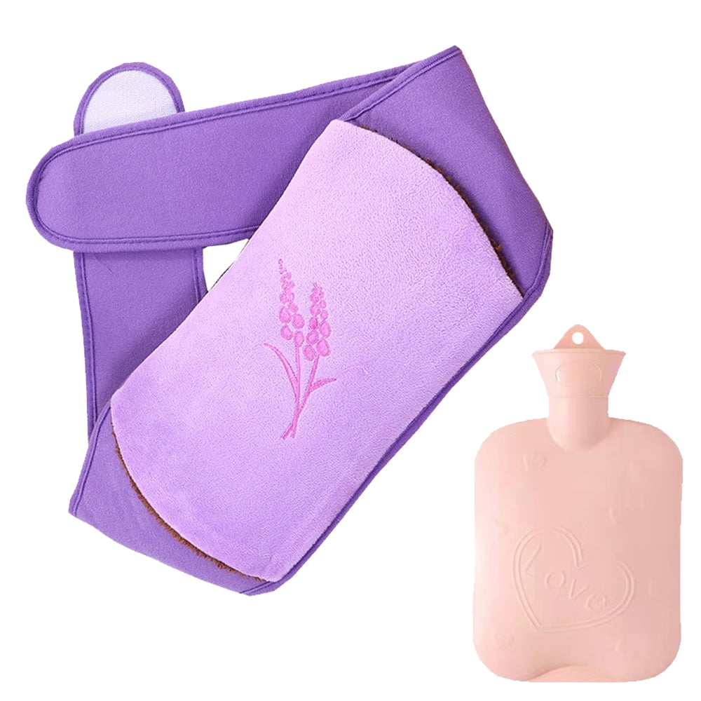Hot Water Bottle, Warm Water Bag Rubber Hot Water Pouch with Soft Plush