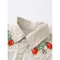 thumbnail image 5 of Fdqin Girls Western Shirt Floral Embroidered Cowgirl Shirts for Girls Long Sleeve Collared Retro Cowgirl Costume Cute Casual Blouses Apricot 5-6 Years, 5 of 7