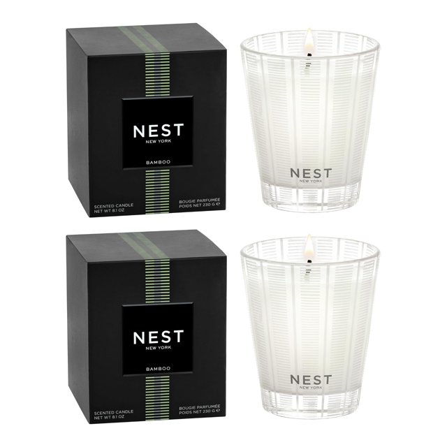 Candle NEST New York con aroma a bambú, 240 ml, paquete de 2