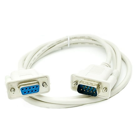 15FT DB9 Male to DB9 Female Serial Extension Cable Fully Shielded, Quick and Easy Connection