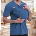 thumbnail image 3 of Jowamay Kangaroo Dad Shirt V Neck Casual Comfort T Shirt with Kangaroo Pouch Slim Fit Summer Tops for Shopping, 3 of 5
