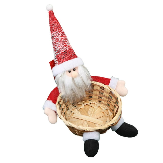 TIELUTT 1PC Christmas Candy Storage Santa Snowman Candy Bowl Candy Christmas Decoration Snacks Holiday Table Postal Ornament Jasmine Ornament Ornament Bulbs and Ornament Ornament Set with Topper