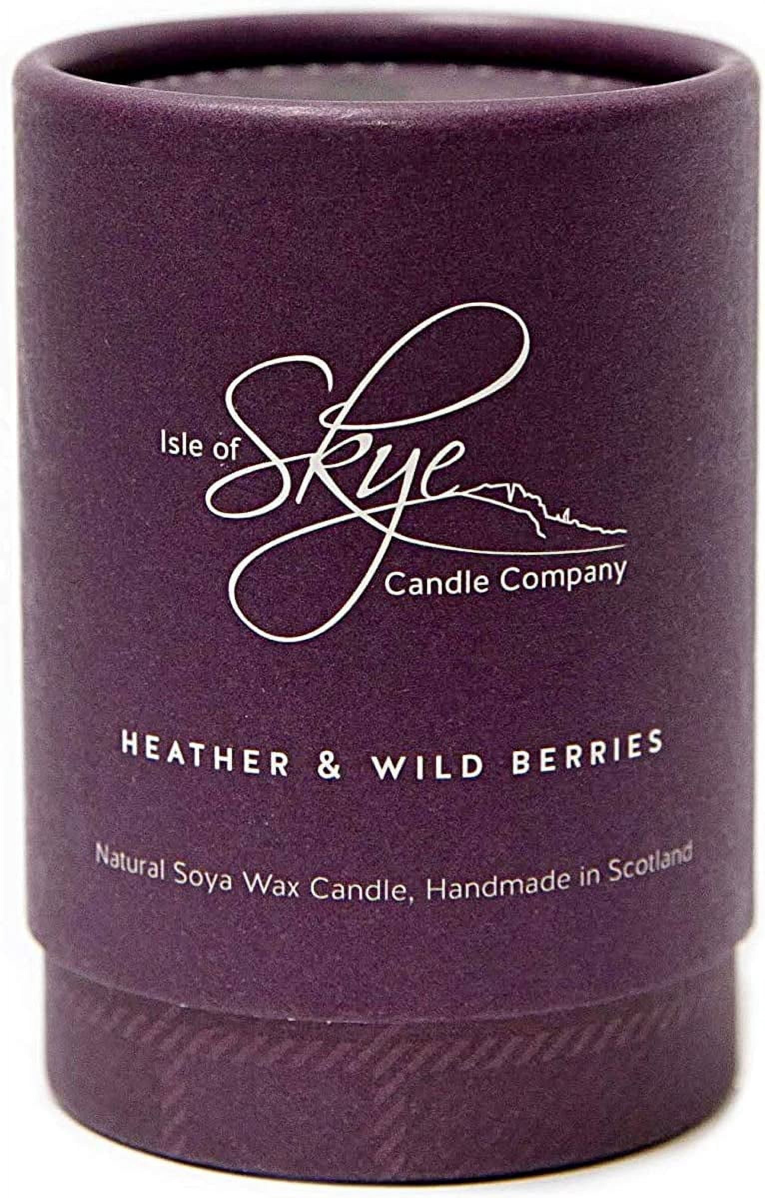 Isle of Skye Candle Co. Heather and Wild Berries 100% Natural Blend of Soya Wax and Botanical Oils, 20h Candle Made in Scotland
