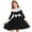 Black, variant on Posijego Girls Party Dresses Christmas Party Fleece Trim Long Sleeve Bow Front Flowy A-Line Dress for Girls