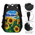 thumbnail image 3 of Balery Landscape With Sunflowers Print USB Charging Backpack for Men and Women - Water-Resistant, Anti-Theft Laptop Backpack with USB Port for Travel, Work, School, and College, 3 of 7