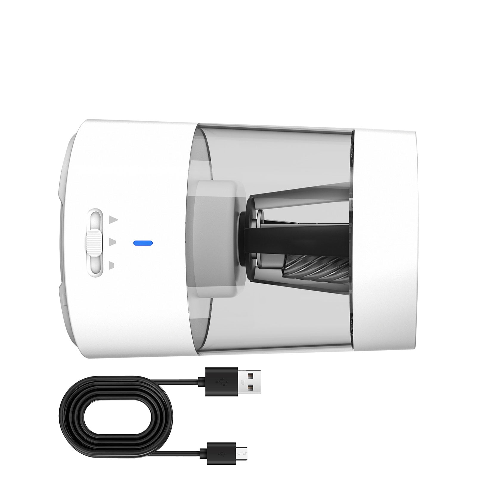Cordless Pencil Sharpener With Large Shavings Container 3 Adjustable Tip Settings Perfect For Artists Students And Teachers