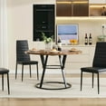 thumbnail image 3 of STHOUYN 47” Round Dinner Table for 4 6, Small Circle Dining Room Table with Metal Legs, Modern Farmhouse Rustic Kitchen Table for Living Room Apartment Restaurant (Brown), 3 of 9