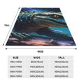 thumbnail image 3 of Salouo Starry Sky Colorful Crocodile A Print Bed Blankets,Flannel Blanket Comfortable Air Conditioning Blanket Lightweight Blanket for Sofa Bed Travel & Couch -60"x50", 3 of 8