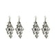 thumbnail image 4 of Sonducket Paquete de 2 pendientes de moda largos multicapa con borlas Boho galvanoplastia accesorios de mujer Día de San Valentín para Negro 2piezas, 4 of 6
