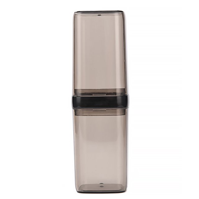 Juego de tazas para cepillo de dientes de viaje, caja de almacenamiento portátil para enjuague bucal para parejas, caja de almacenamiento para lavar y cepillar, gris Advancent LF0162-01B