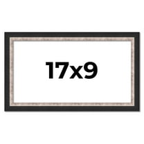 17x9 Frame Silver Real Wood Picture Frame Width 1.25 Inches | Interior Frame Depth 0.75 Inches |