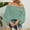 Green, variant on Babysbule Womens Tops Fashion Fashion Womens Tops Long Sleeve Cold Shoulder Solid Blouse Shirt T-Shirt Tops