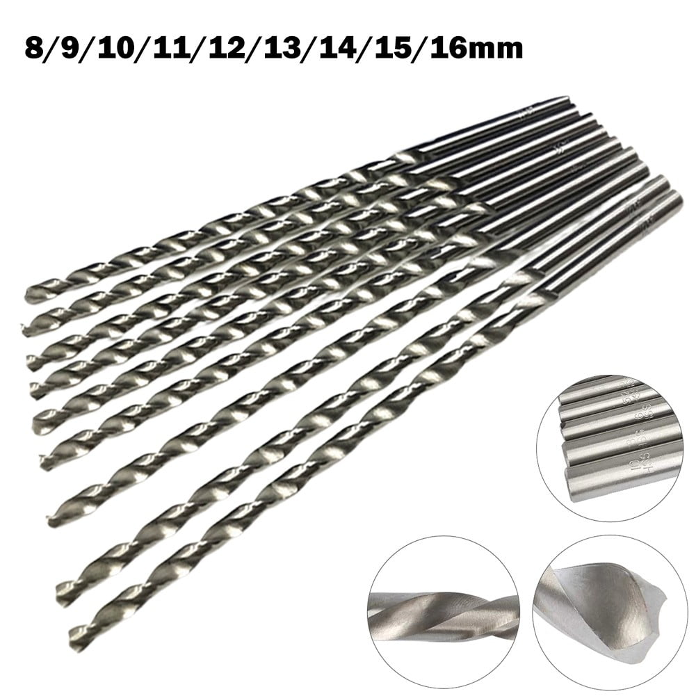 300Mm Extra Long High Speed Steel Twisted Drill Bit For Soft Metal Wood Plastic Drilling 7/8/9/10/11/12/13/14/15/16Mm Diameter 8Mm Fangkenuo